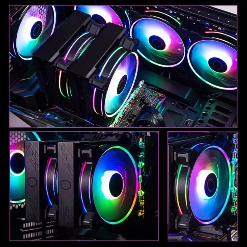 

652F двойные апертуры 120 мм вентиляторы СИД высокой яркости 800-1800 об/мин вентилятор охладителей для эффективного