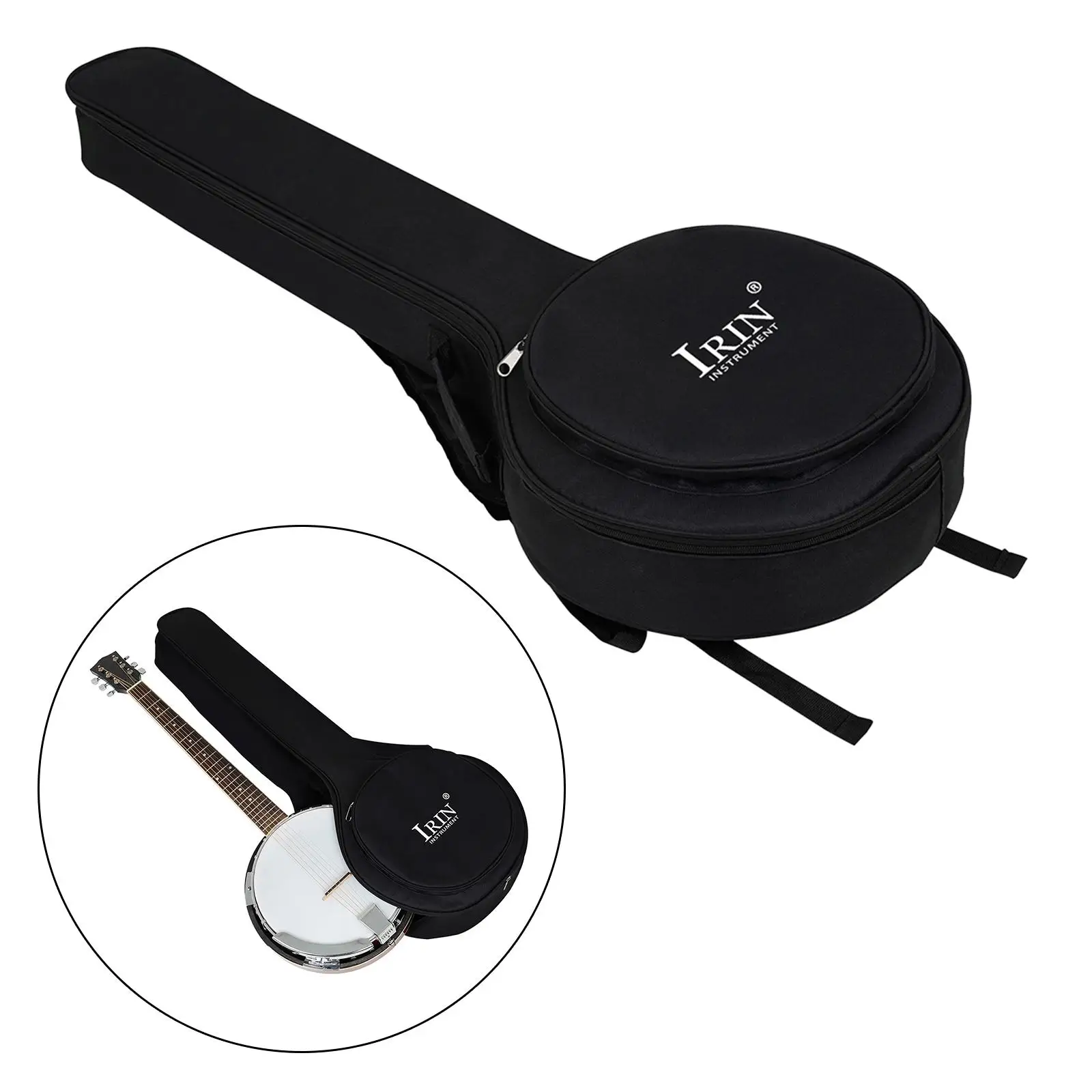 Banjo Gig Bag Oxford Cloth Anti Collision Handbag Waterproof Electric Guitar Bag Case for Tuner Picks Strings Stage Performance