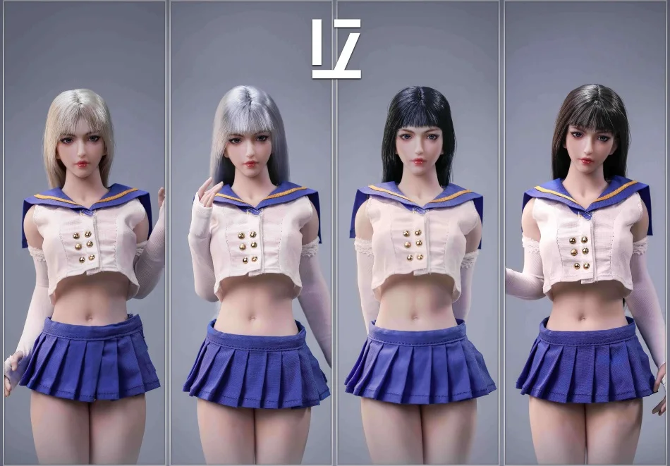 LZ TOYS SET016 1/6 Scale Long Hair Beauty Girl Transplant Female Head Carving Model Fit 12 inch TBL JO Action Figure Body Dolls