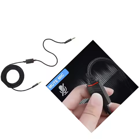 Game Headphone Cable 6.5 Ft Replacement for Astro A10 A40 Cable Inline Mute Cord Gaming Headset Cable for Xbox for PS4