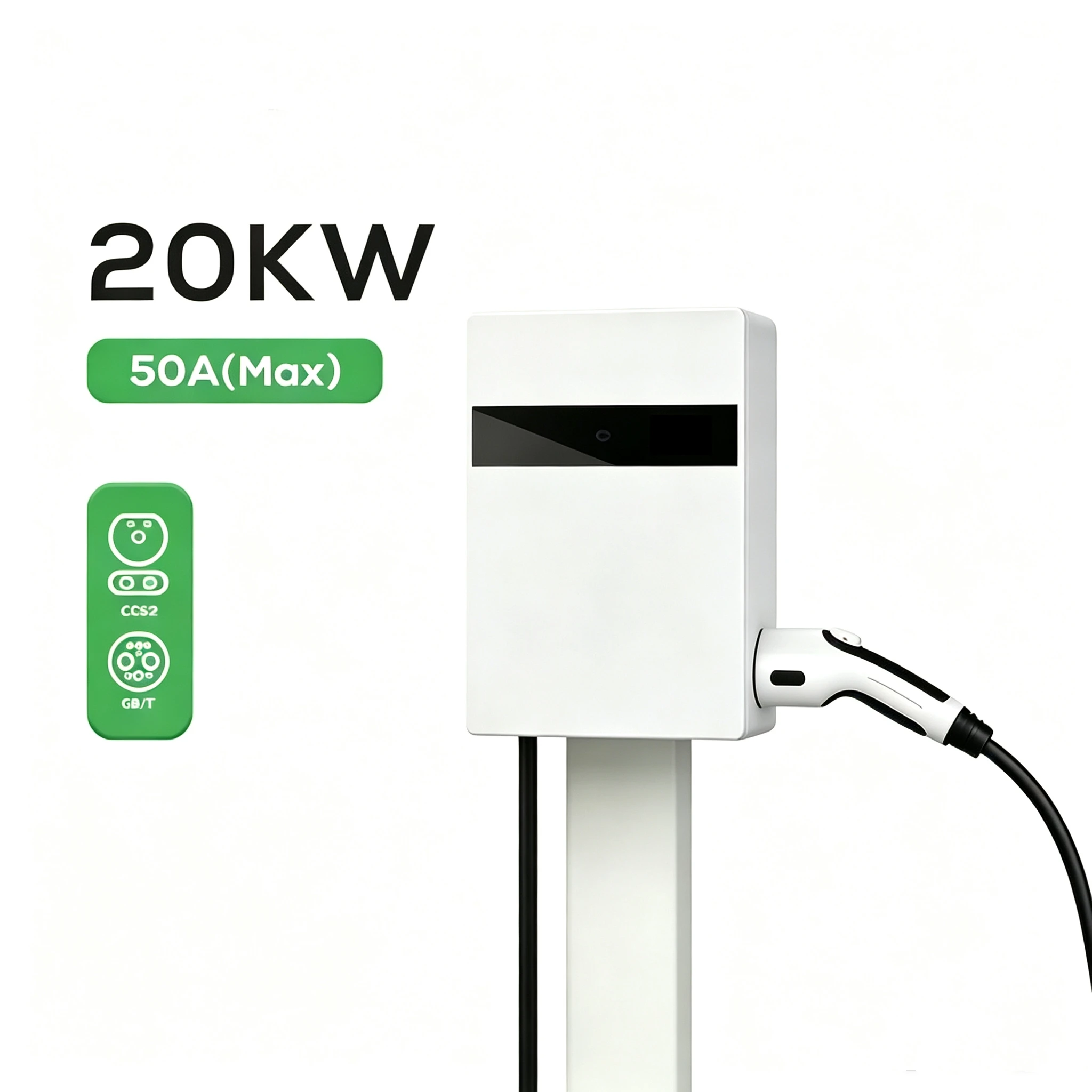 App Control EV Charger CCS2 DC Fast Charger 20KW Charging Pile OCPP1.6J Electric Car Quick Charger for Hotel Charging Solution
