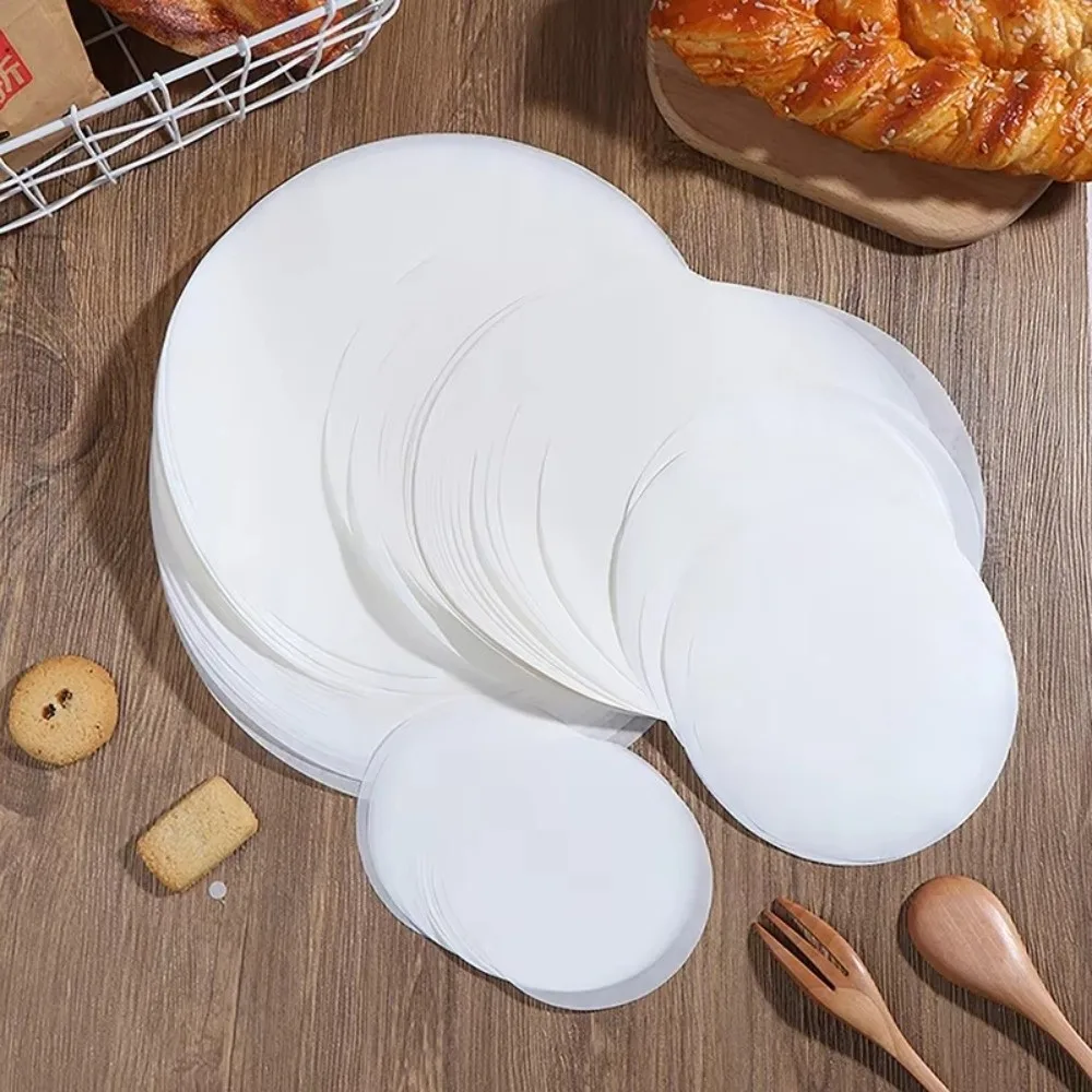 New Disposable Baking Paper Circle Shape Steamer Liners BBQ Paper Liner Heat-resistant Square Baking Tool Oil Absorbing Tool