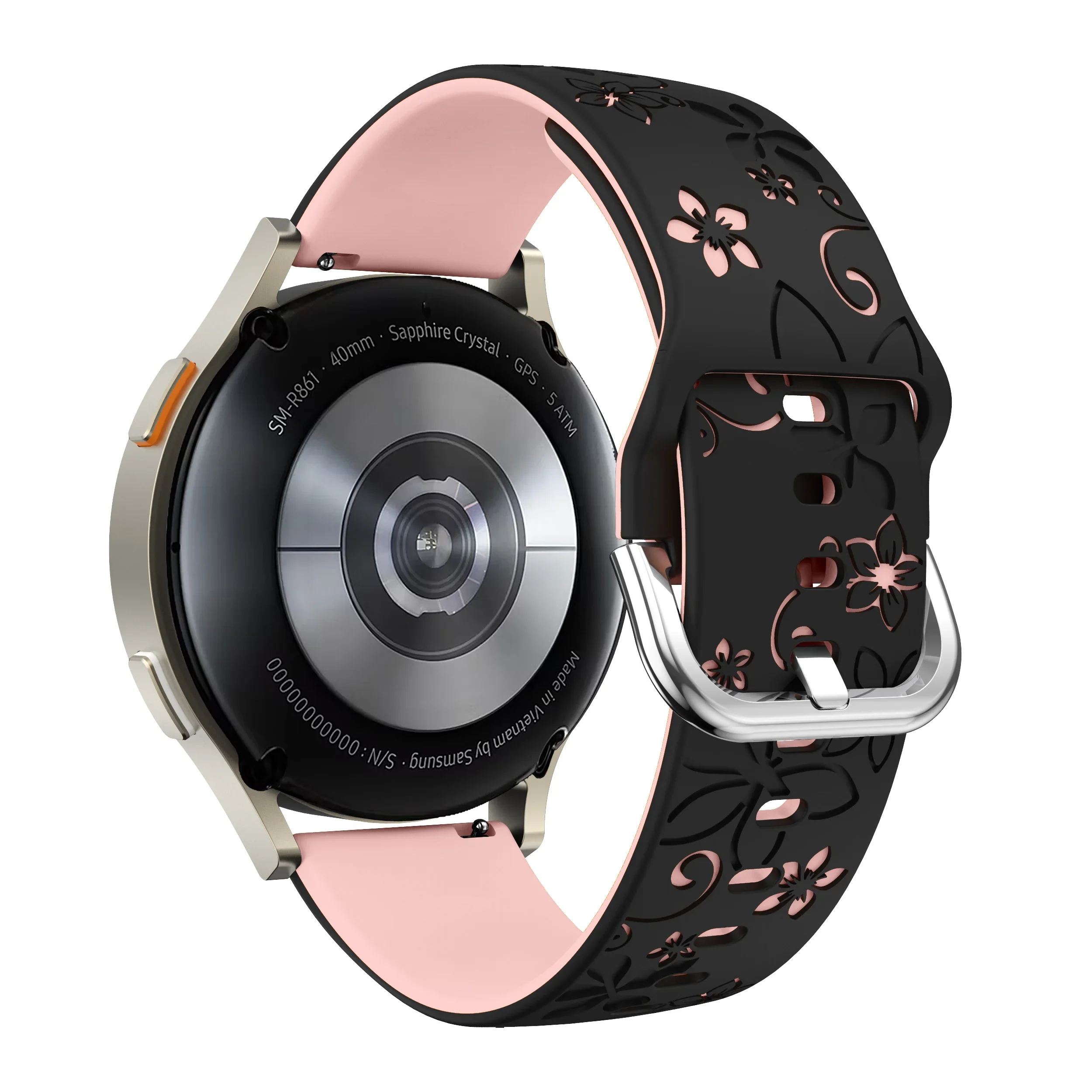 18mm 20mm 22mm Silicone Strap for Huawei Watch GT7 6 GT5 7 6Pro GT4 46mm Engraved Band for Galaxy Watch 7 6 5 4 Classic 5Pro