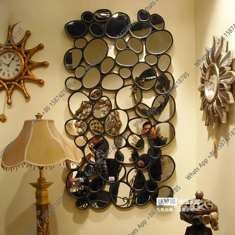 Modern Mirror, Decorative Mirror, Porch, Bathroom Mirror, European Style, Pebble Shape X