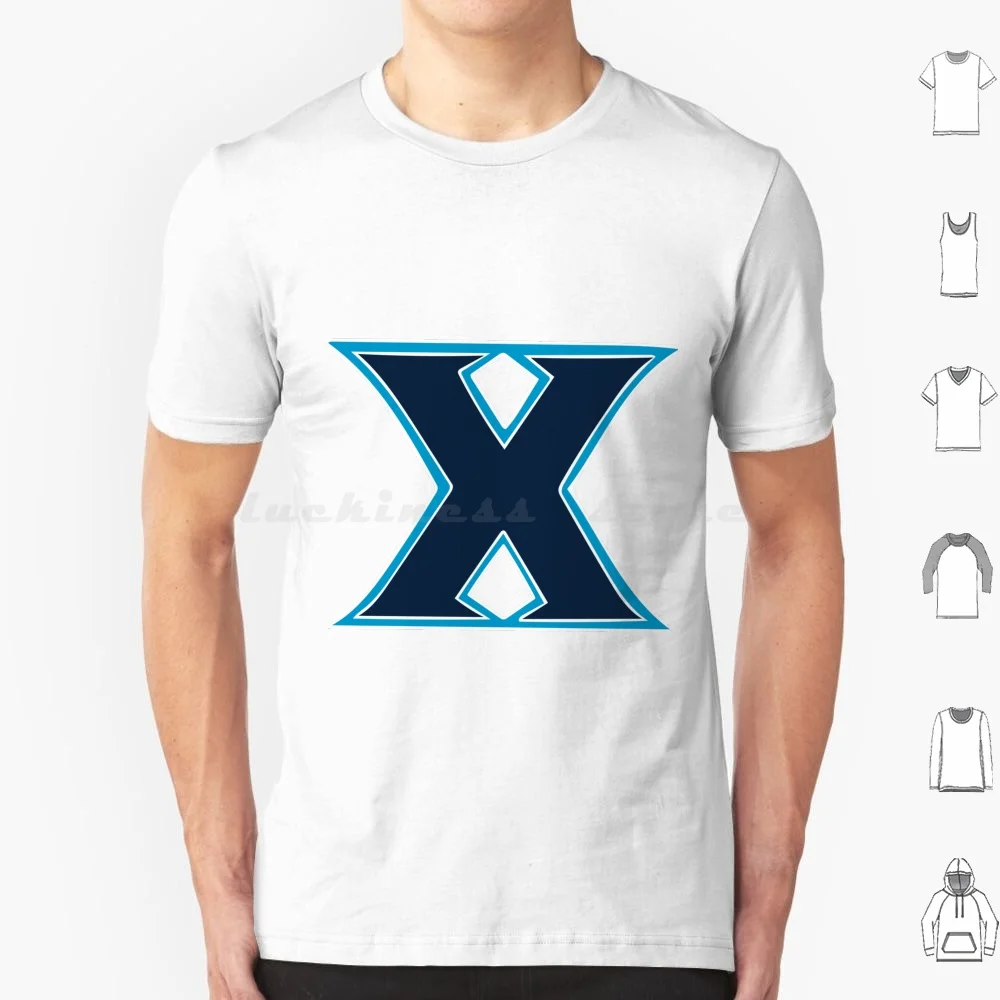 Xavier University-X Camiseta de algodón para hombres y mujeres DIY estampado Xavier University Xavier Cincinnati College Blobs Muskies Mosqueteer Ohio