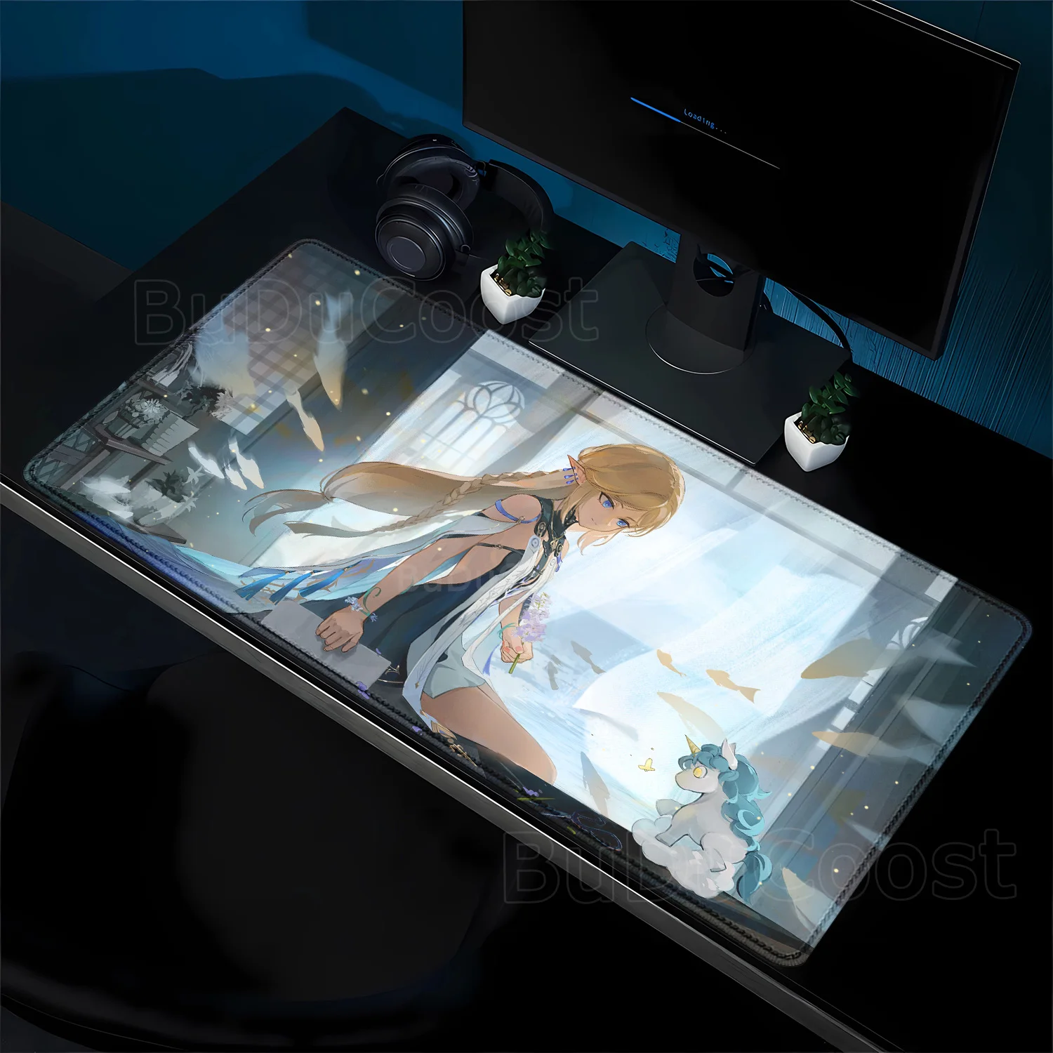 Wuthering Waves Cartethyia 마우스 패드 대형 게임용 마우스 패드 LockEdge 사무용품 컴퓨터 키보드 테이블 teclado 데스크 매트