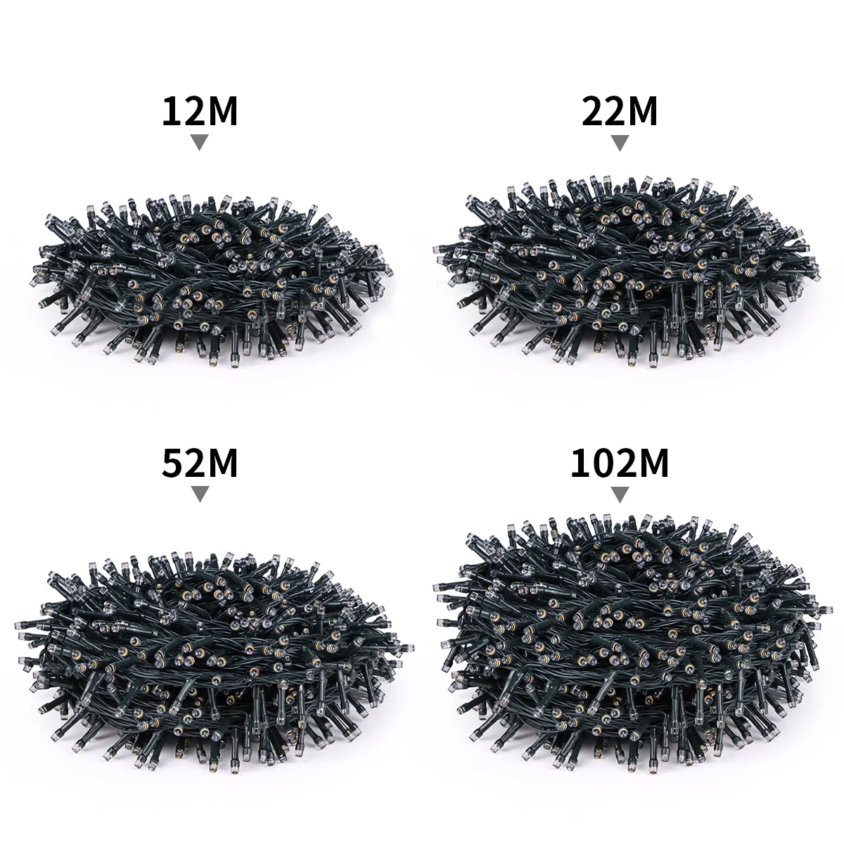 100M 50M 30M Outdoor Solar String Fairy Lights Waterproof Garland Large Solar Panel Fast Charge Lamp For Festival Garden Decor