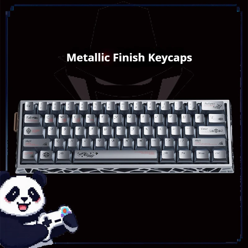 

Колпачки для клавиш с металлической текстурой, термосублимированные, совместимые с Pbt, магнитные валы, индивидуальные колпачки для клавиатуры, аксессуары для настольных ПК