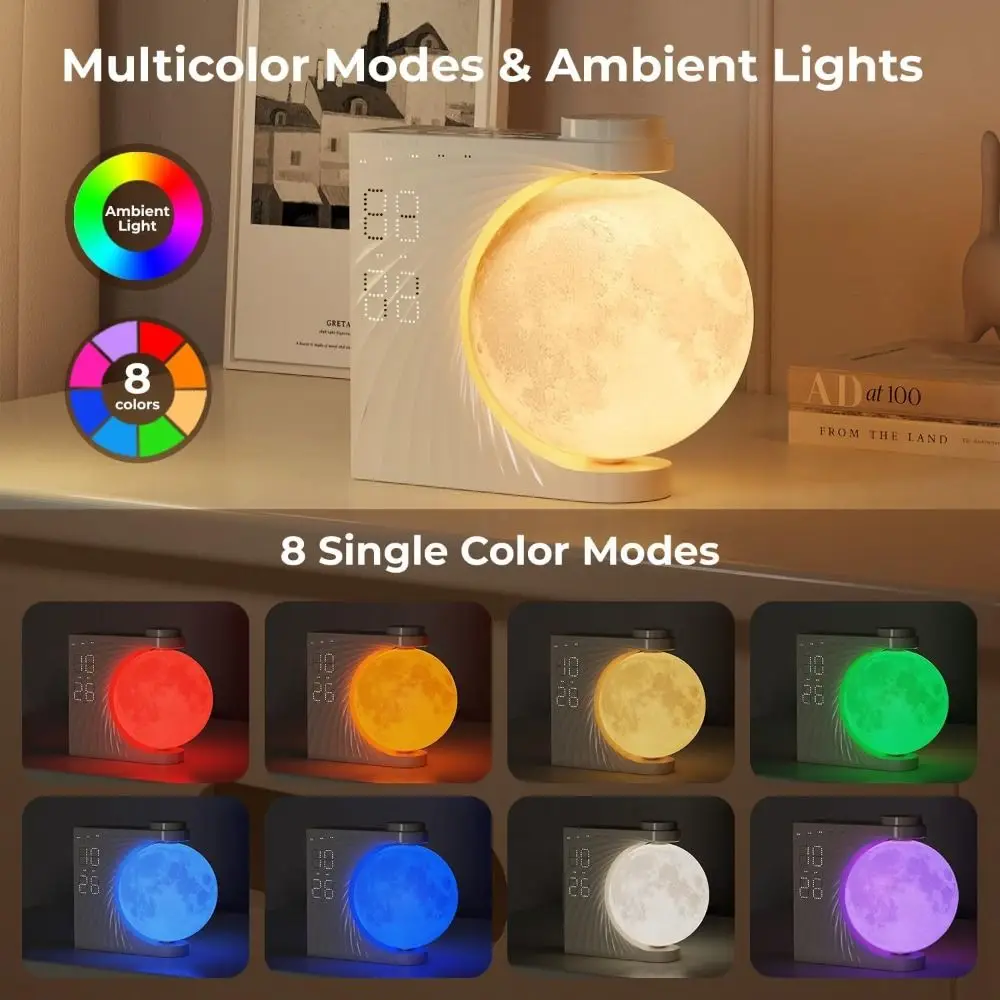 10 Light Effects Sunrise Alarm Clock 10 Sleep Nature Sounds 30/60/90 Timer Wake Up Light Adjustable 12 Volume Control