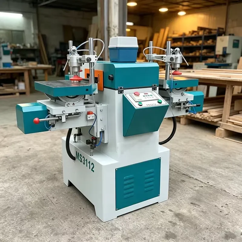 CE Certification Wear-Resistant Wood Panel Tenon Grooving Processing Equipment 10000r/min Double-End Slotting Machine