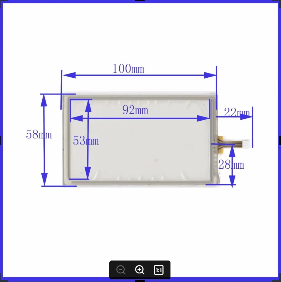 XWT714 3inch  4 line For Car Resistance touchscreen panel 100mm*58mm this is compatible   100*58TouchSensor FreeShipping