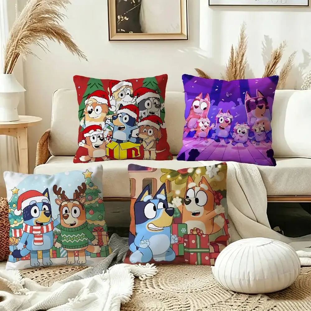 Housse de coussin de dessin animé B-Blueys, housse de coussin pour canapé, voiture, cadeau de noël, 40x40cm, 45x45cm