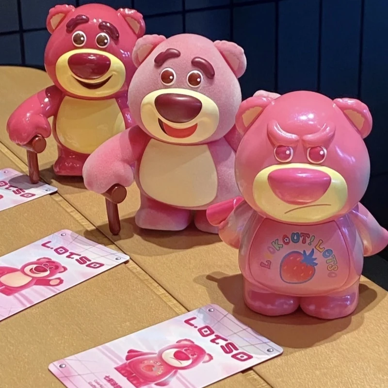 Miniso Disney Strawberry Bear Blind Box Toy Story Lotso Anime Figure Original Mysterious Decoration Figurines Cute Gift Toy