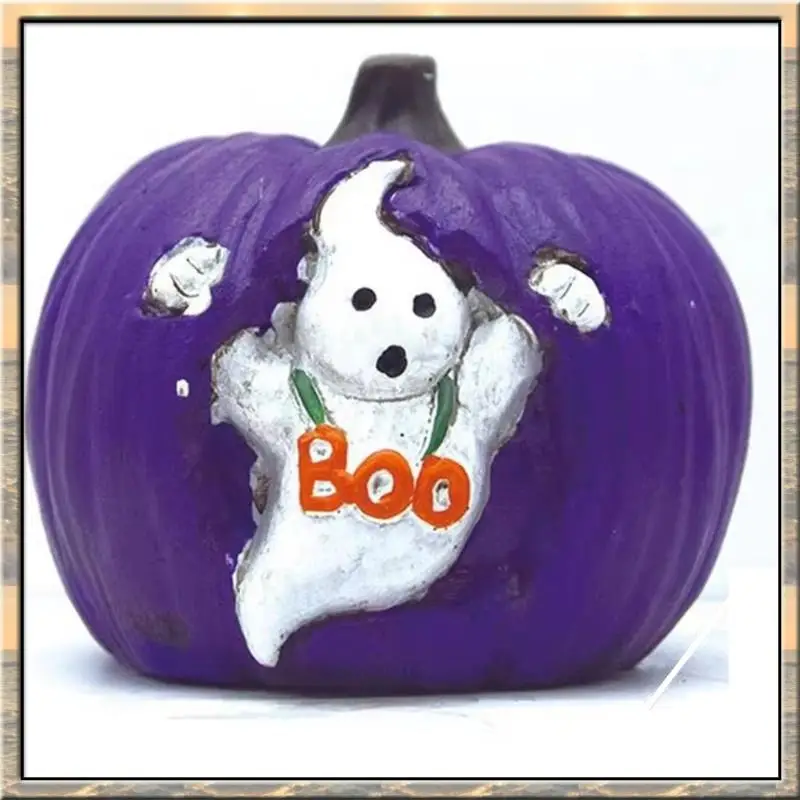 Halloween Pumpkin Pumpkin Ghost Sculpture Ornaments Art Decoration For Holiday Home Indoor Party Desk Jan.