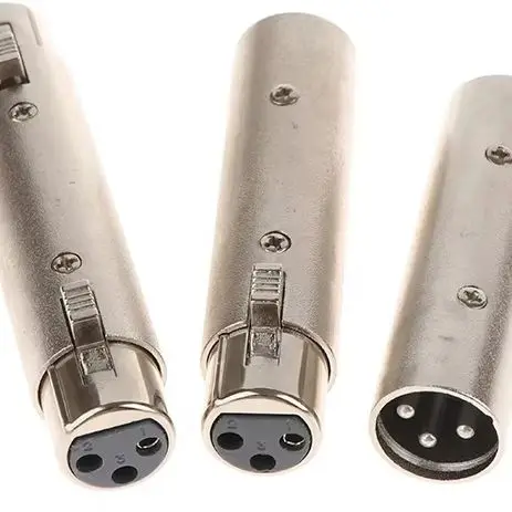 XLR Male To Male XLR Male To Female Connectors 1Pc 3Pin XLR Female To Female SIM Card Audio Microphone Mic Adapter Connector