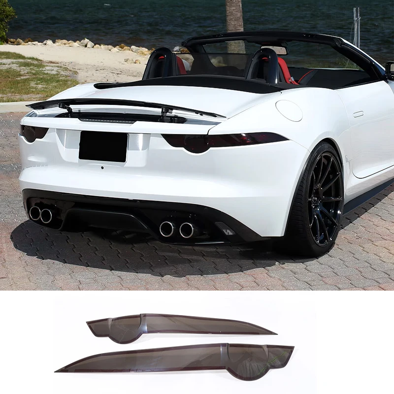 

For Jaguar F-TYPE 2013-2020 ABS Blackened Car Tail Light Black Shell Tail Light Trim Cover Sticker Car Accessories