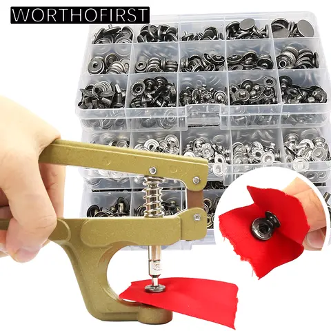 New Metal Snap Buttons Botones Bouton Pression With Pressure Pliers Sewing Accessories For Clothing/Coats/Bags/Leather Craft