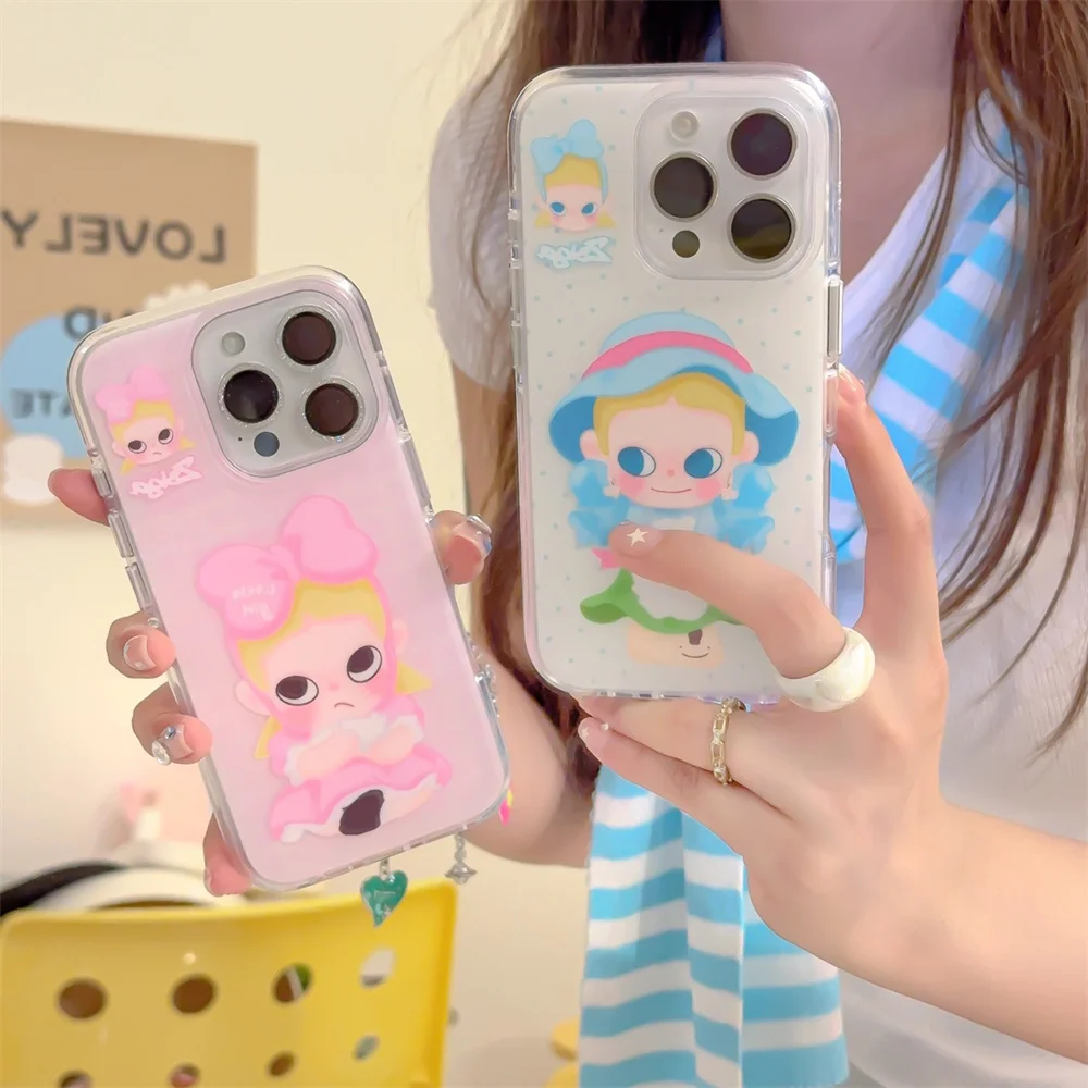 

Korean INS Fashion Polka Dot Cute Bow Cartoon Phone Case Shockproof Cover for iPhone 17 13 14 15 16 Pro Max 17 Pro Fundas Kawaii