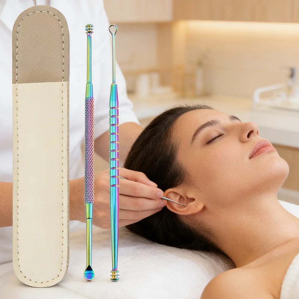 

Профессиональный набор для чистки ушей из нержавеющей стали: инструменты для удаления ушной серы, ложка для ушей, портативное средство для ухода за ушами