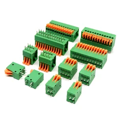 Spring-type terminal screw free DG/KF141V straight pin can splice fast press PCB connectors with a pitch of 2.54MM 2P3P4P5P-10P