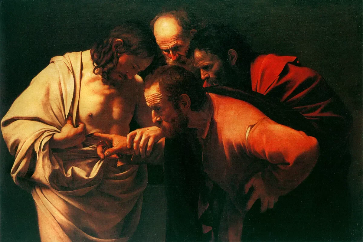 Caravaggio Fine The Doubting of St Thomas Photo Art Film Print Silk Poster Home Wall Decor