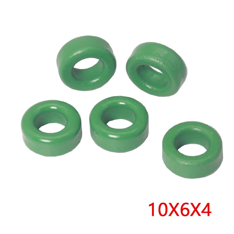 【100-20PCS】10x6x4mmManganese-zinc ferrite, high-power green magnetic ring