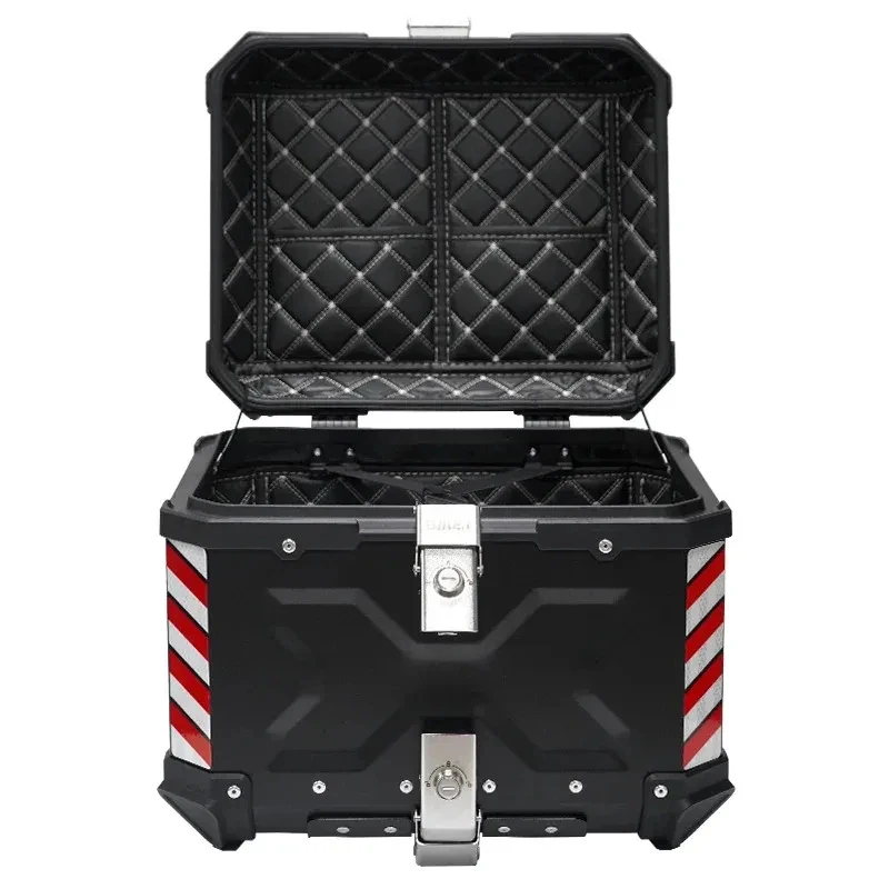 Factory  45L Motorcycle Tail Boxes with Folding Plate H Corner Protector on Both Sides