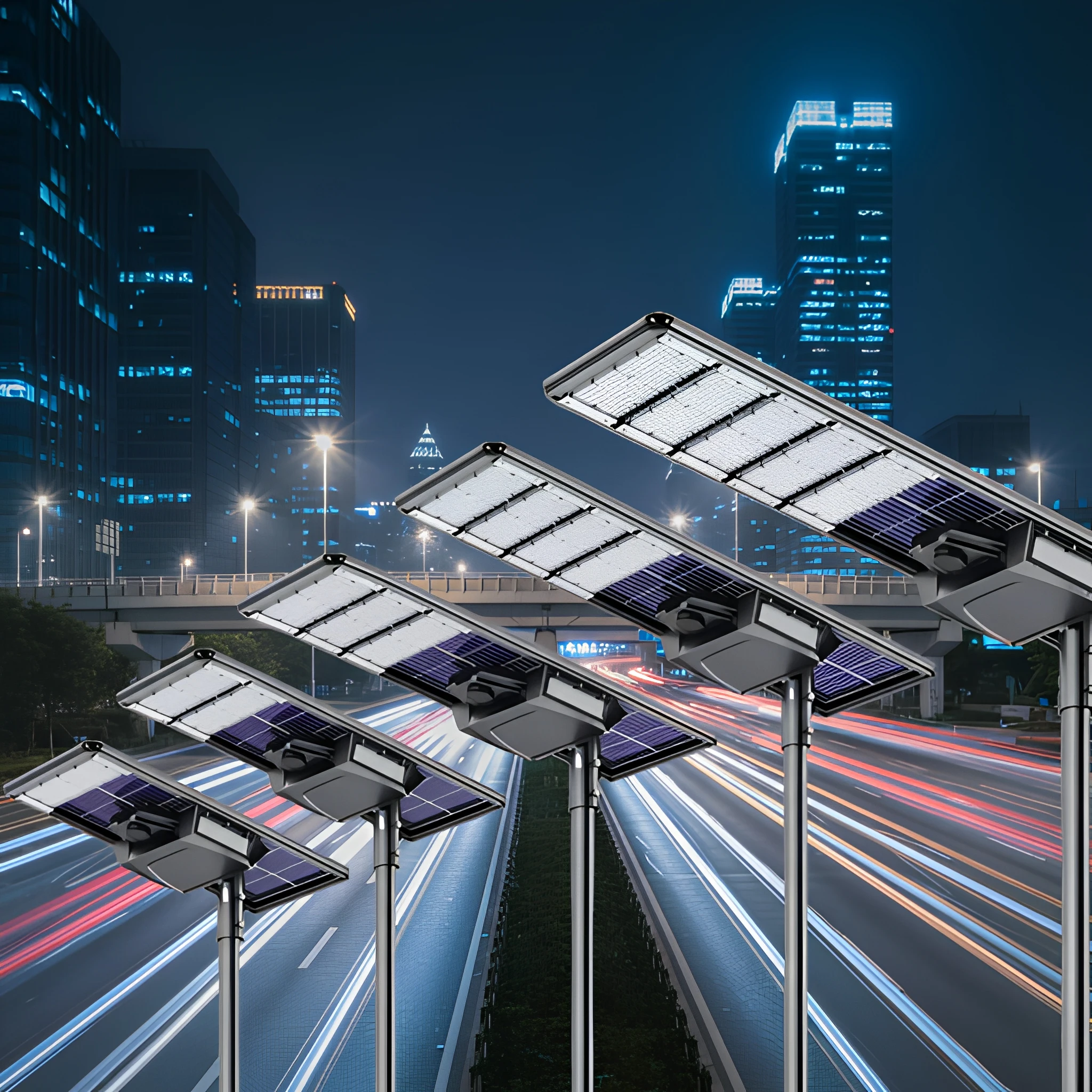 IP66 Outdoor Road All-in-One DC Solar Street Lamp 30W-200W LED Aluminum Battery Single Crystal 3-Year Warranty RoHS Certified