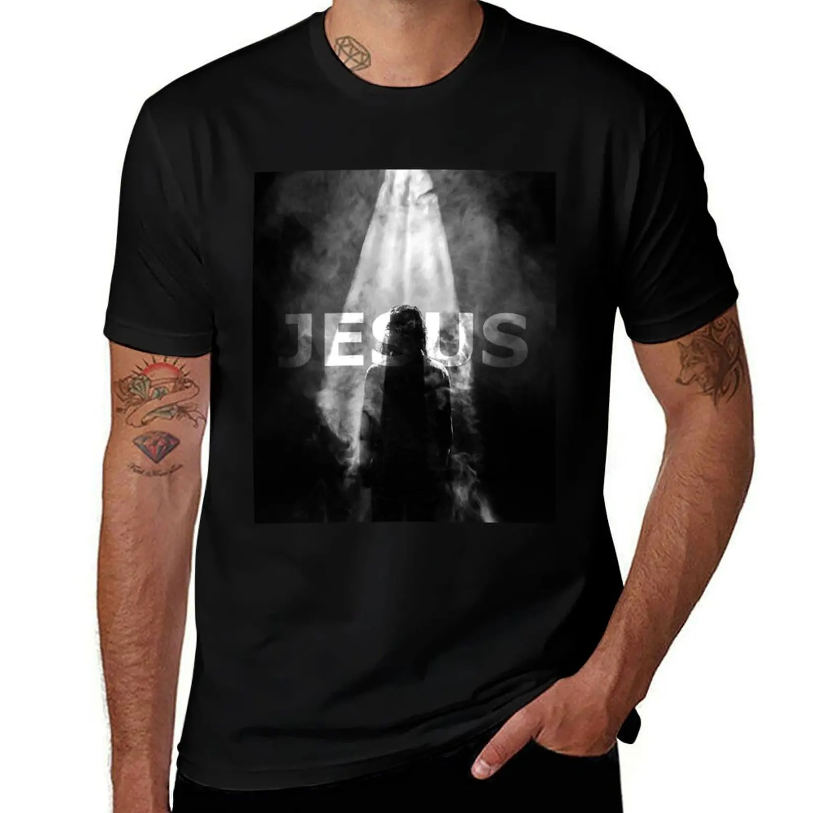 

Рубашки мужские с принтом JESUS, хлопковые рубашки для мужчин, футболка для рубашек, мужская футболка