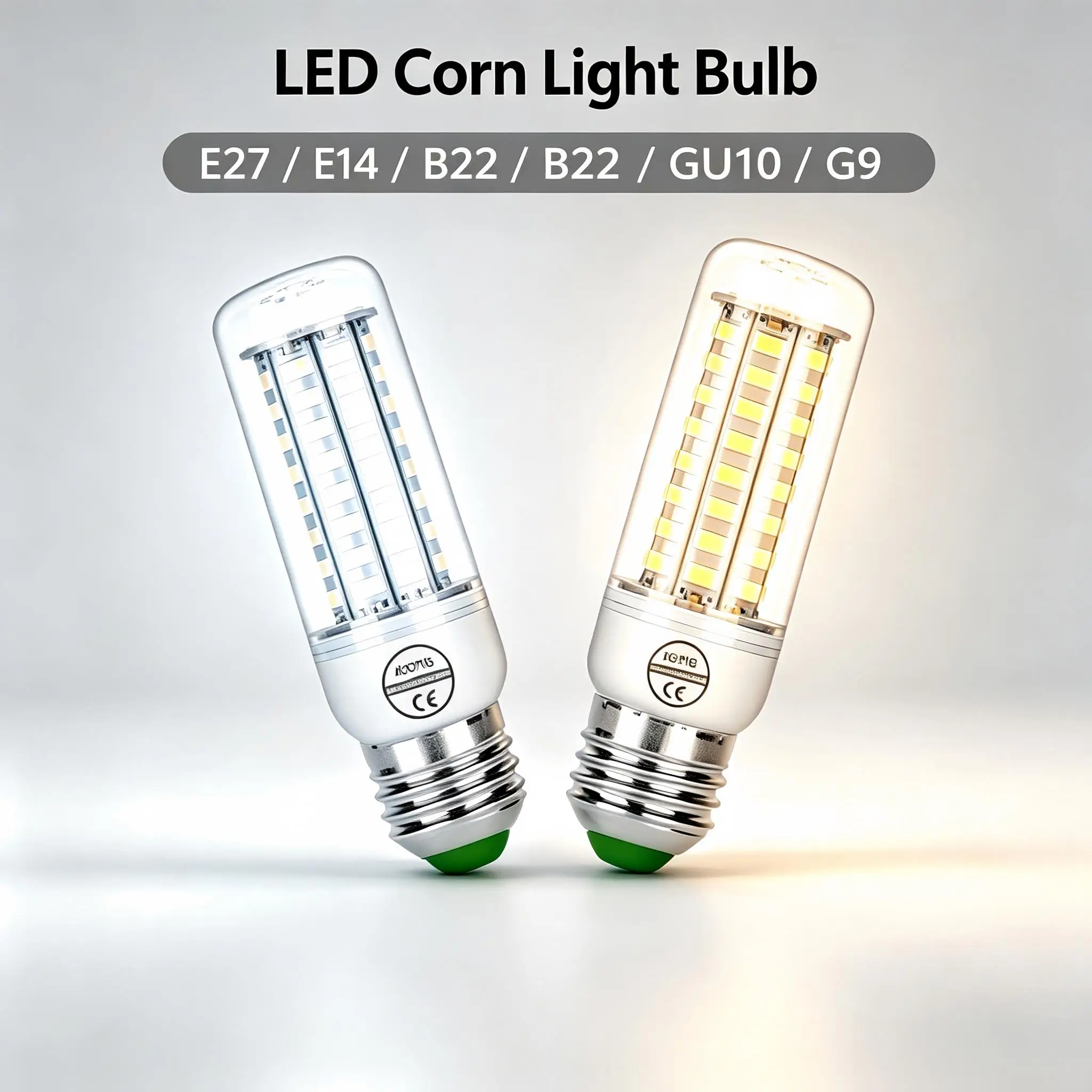 E27 LED Corn Light Bulb E14 Ceiling Lamp GU10 Spotlight B22 Chandelier Bulbs G9 220V For Bedroom Lighting 24/36/48/56/69/72leds