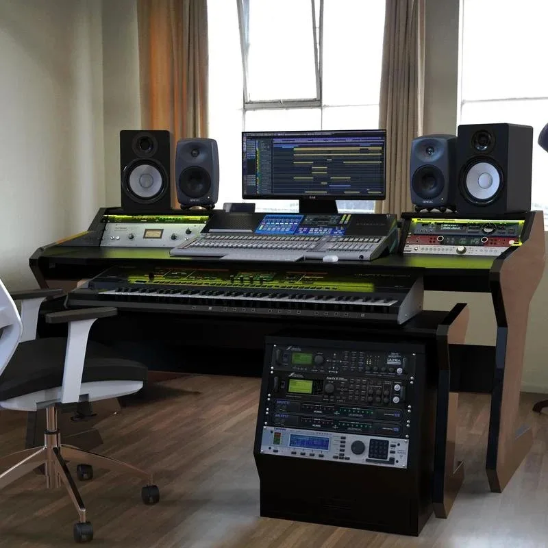Arrangement Table Music Workbench Recording Studio Making Keyboard Audio Piano Table