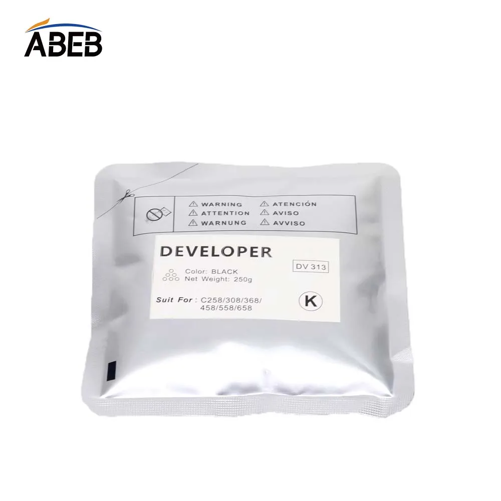 250g DV313 Developer Powder For Konica Minolta Bizhub C308 C368 C458 C558 C658 C 258 308 368 458 High Compatible Iron Carrier