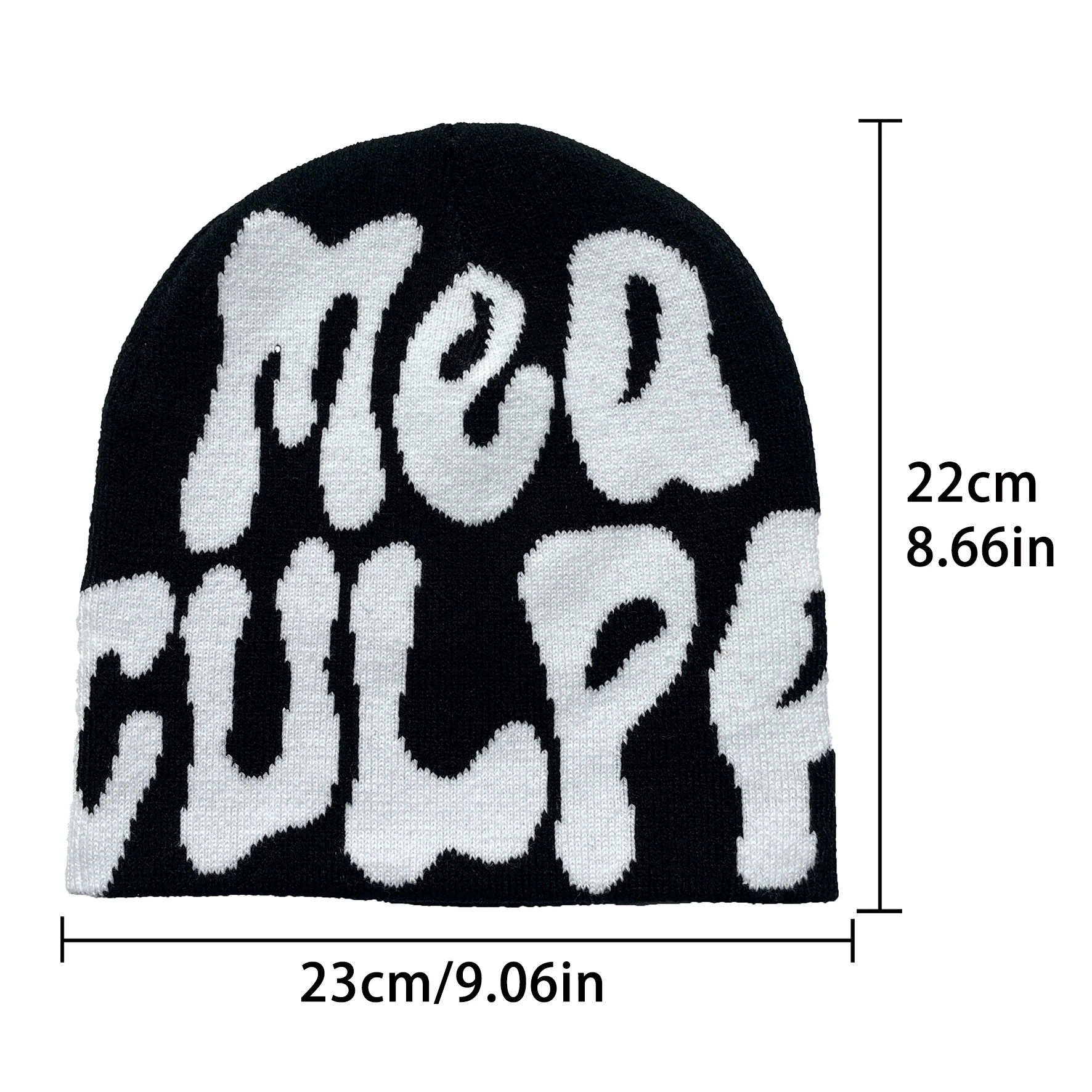 MEA Letter Print Hat Unisex Knitted Hat Outdoor Spersonalizowana czapka termiczna