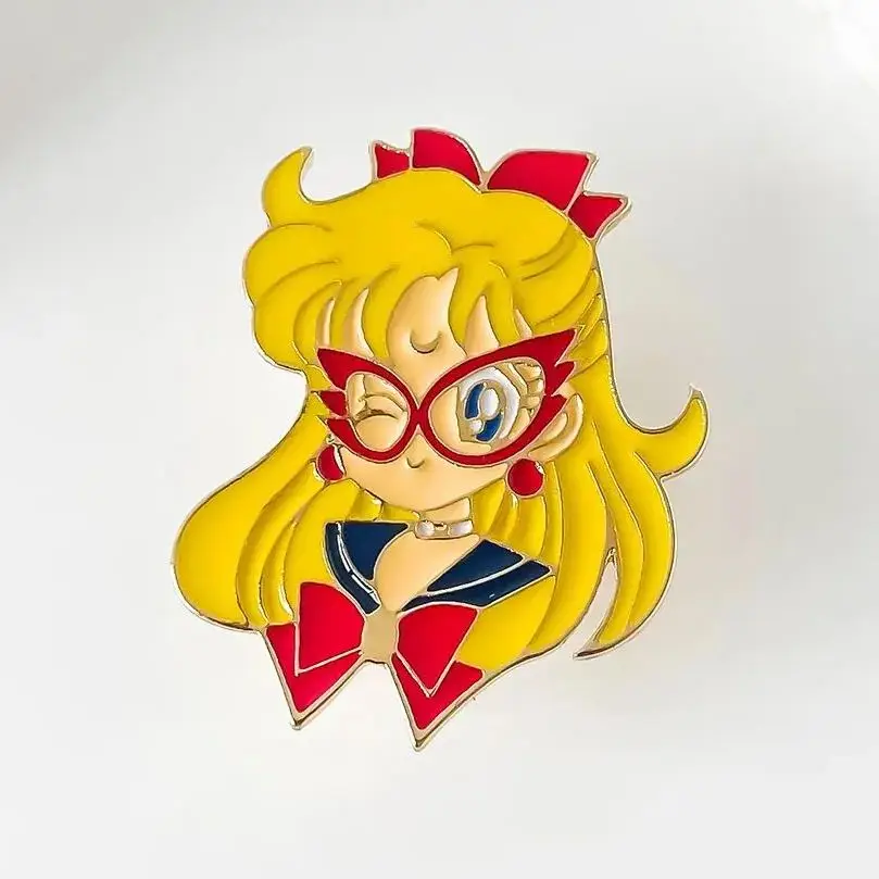 Sailor Moon Same Enamel Pin Anime Series Metal Lapel Broooch Coat Hat Bag Badge Fans Gift Jewelry