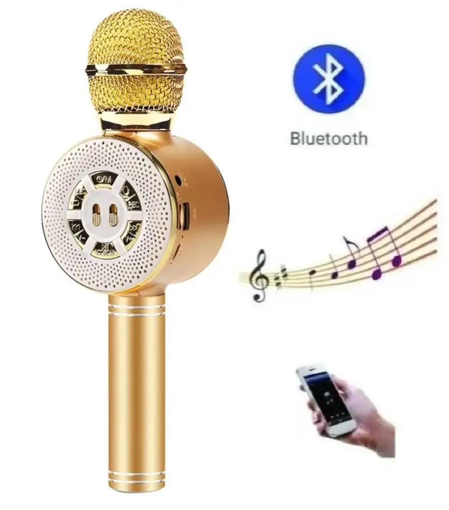 Usb Sd Bluetooth Karaoke Microphone With 4 Golden Ws-669 Voice Effects