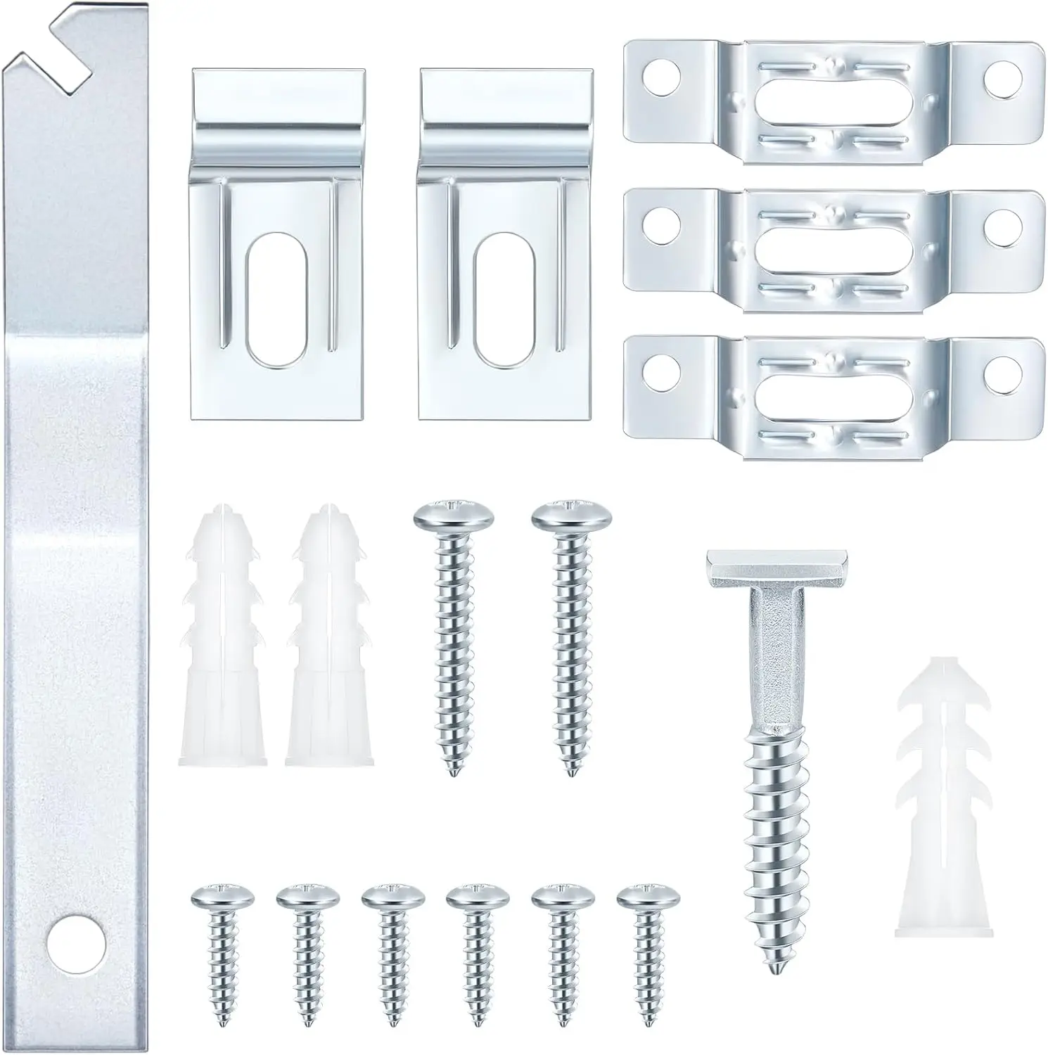 

30 Set Frame Lock Security Hanging Kits Security Artwork Picture Hangers with T-Head Screws and 1 Hanging Clamp Wrenches for Mus