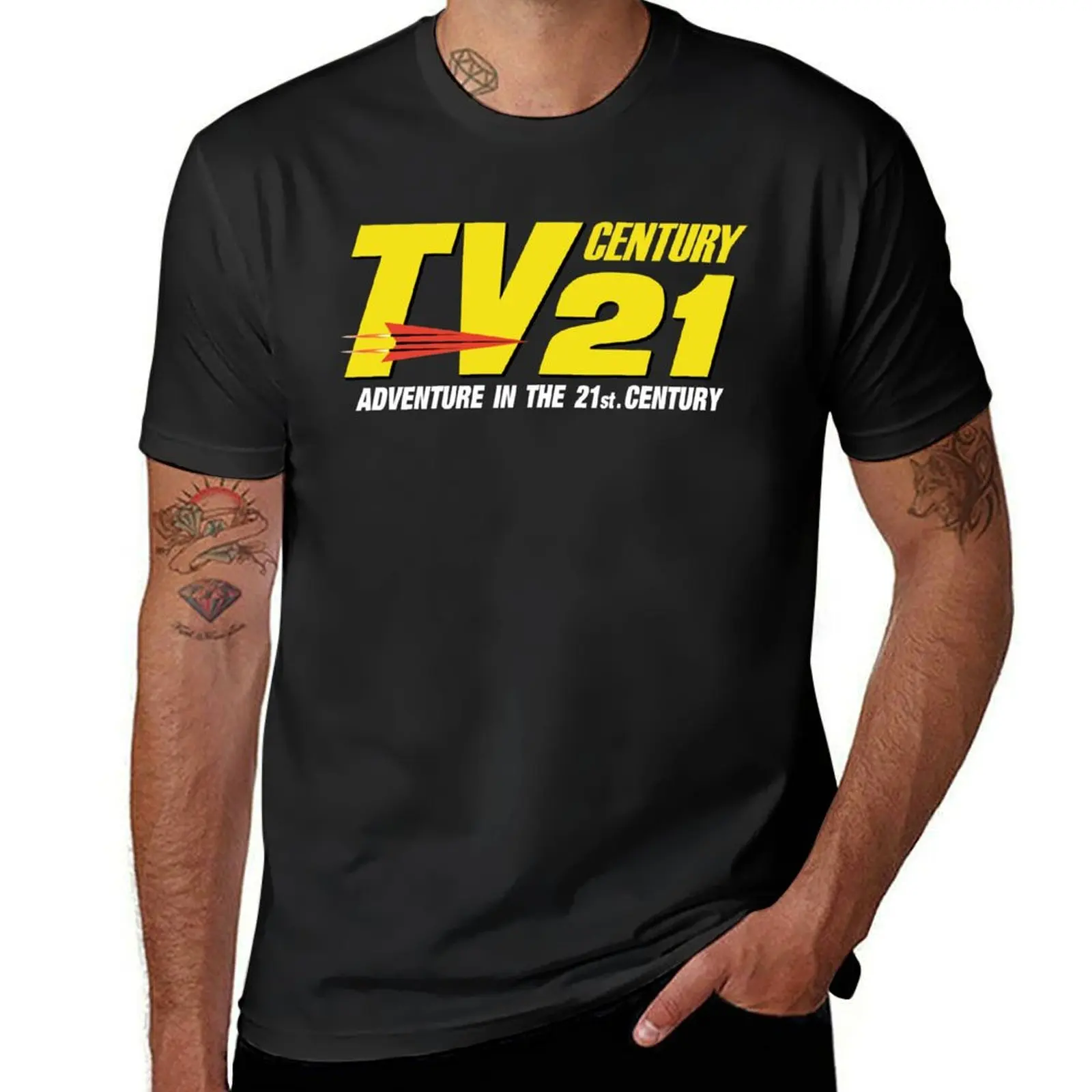 

Retro 1960's 1970's TV Century 21 T-Shirt summer clothes boys whites customizeds men clothing