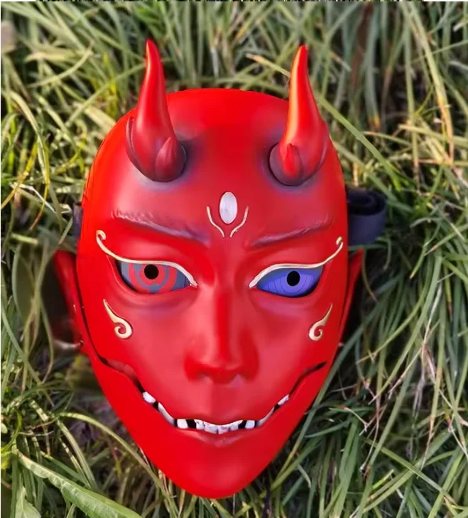 Open glow halloween two-dimensional male mask creative anime aycos ghost adult full face mask