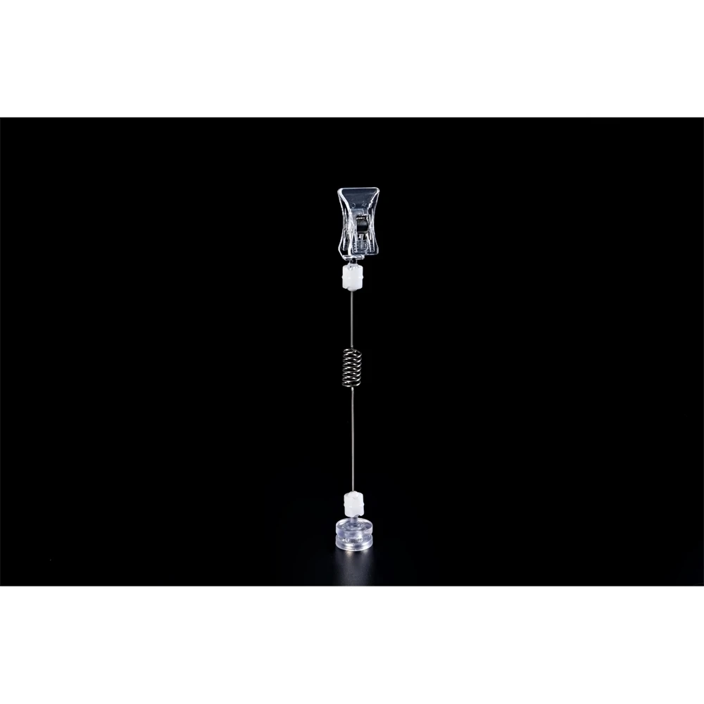 Magnet Base Plastic Clear Sign Clip Metal Shelf Mouting Talker Price Holder Label Stand