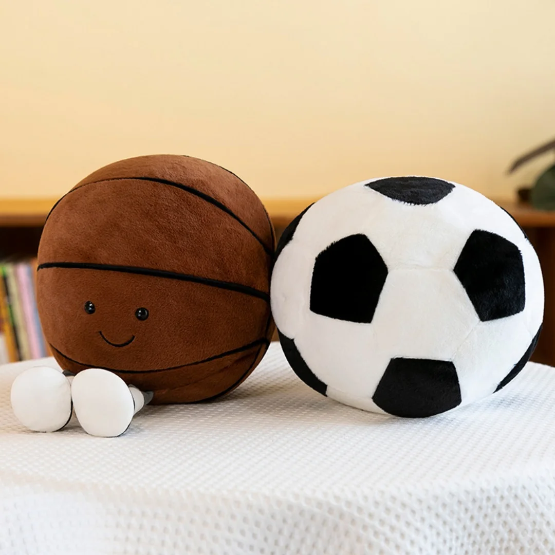 

1pc 25cm/9.84in Soccer Foot Plush Doll Basketball Man Plush Doll Toy Boys Gift Pillow Birthday Gift