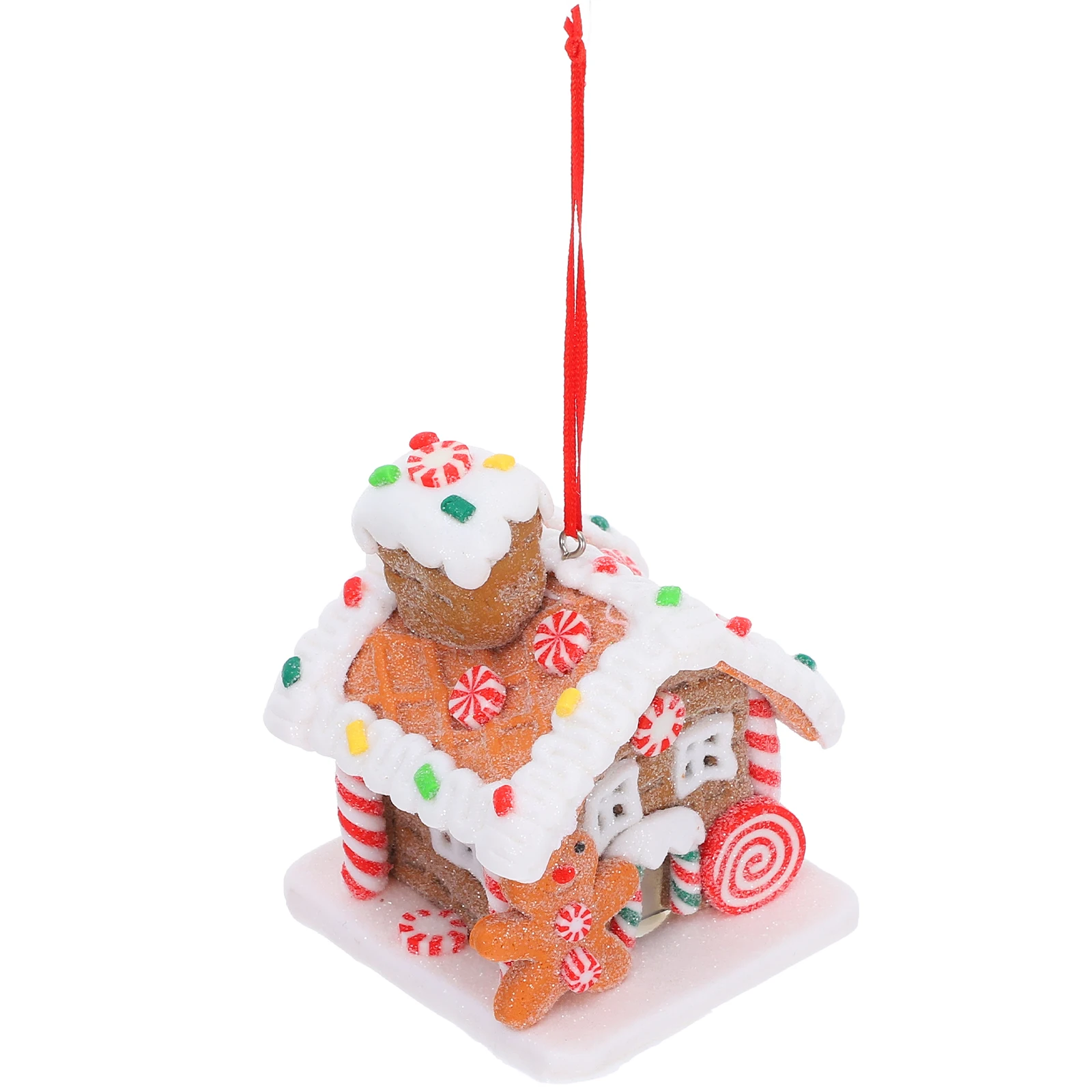 

Glowing Gingerbread House Christmas Decor Ornament for Tree Ornaments Mini Decors Hanging Decoration