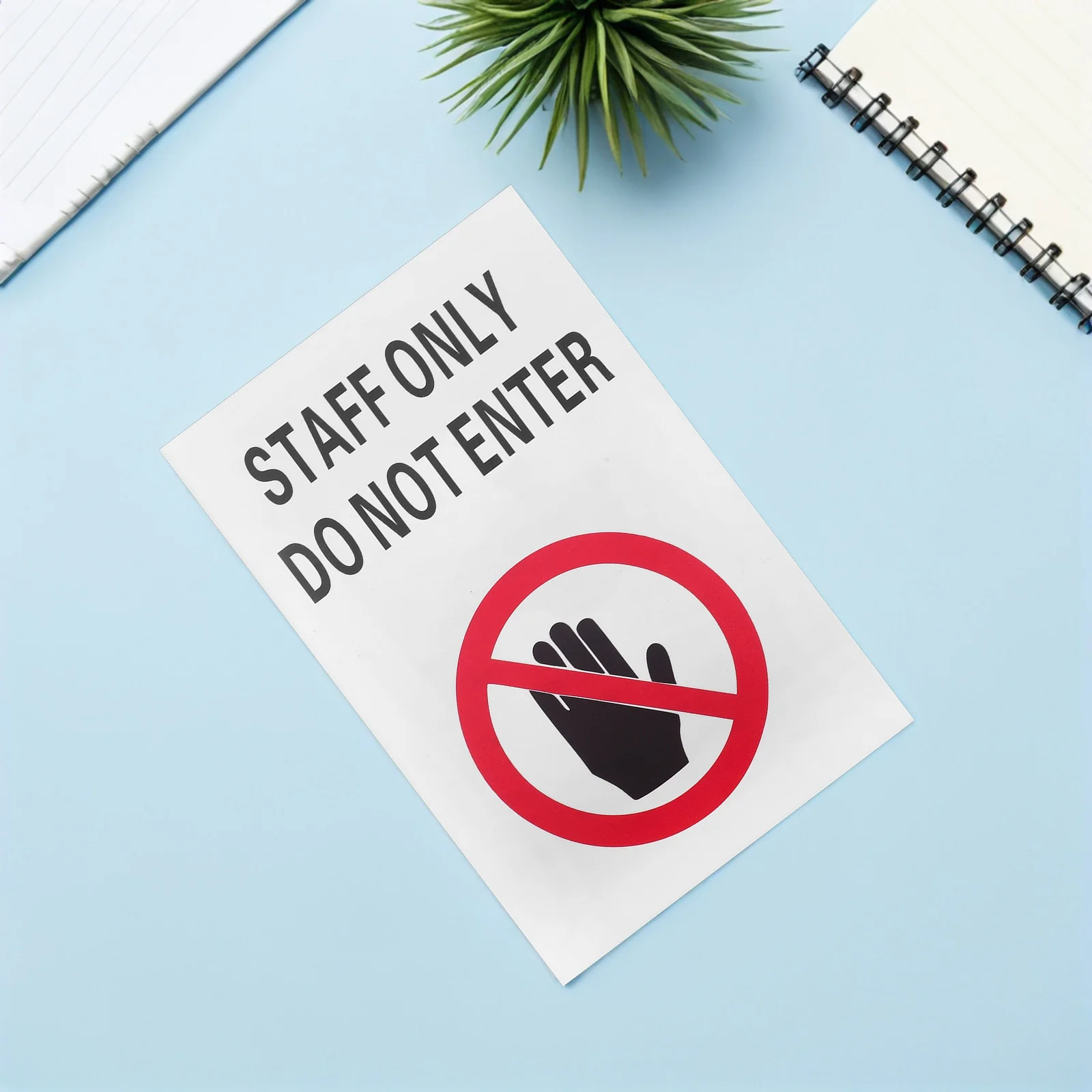 2Pcs Access Control Sign Bold No Entry Design Easy Installation for Private Property Workshops Prevent Unauthorized Intrusion