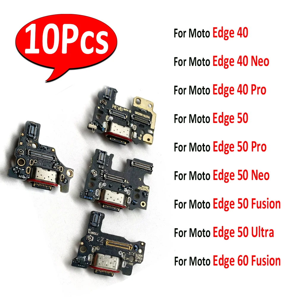 

10 шт., новый USB-порт для зарядки, док-разъем, зарядная плата, гибкий кабель для Moto Edge 60 Fusion 50 Pro 40 Neo Ultra