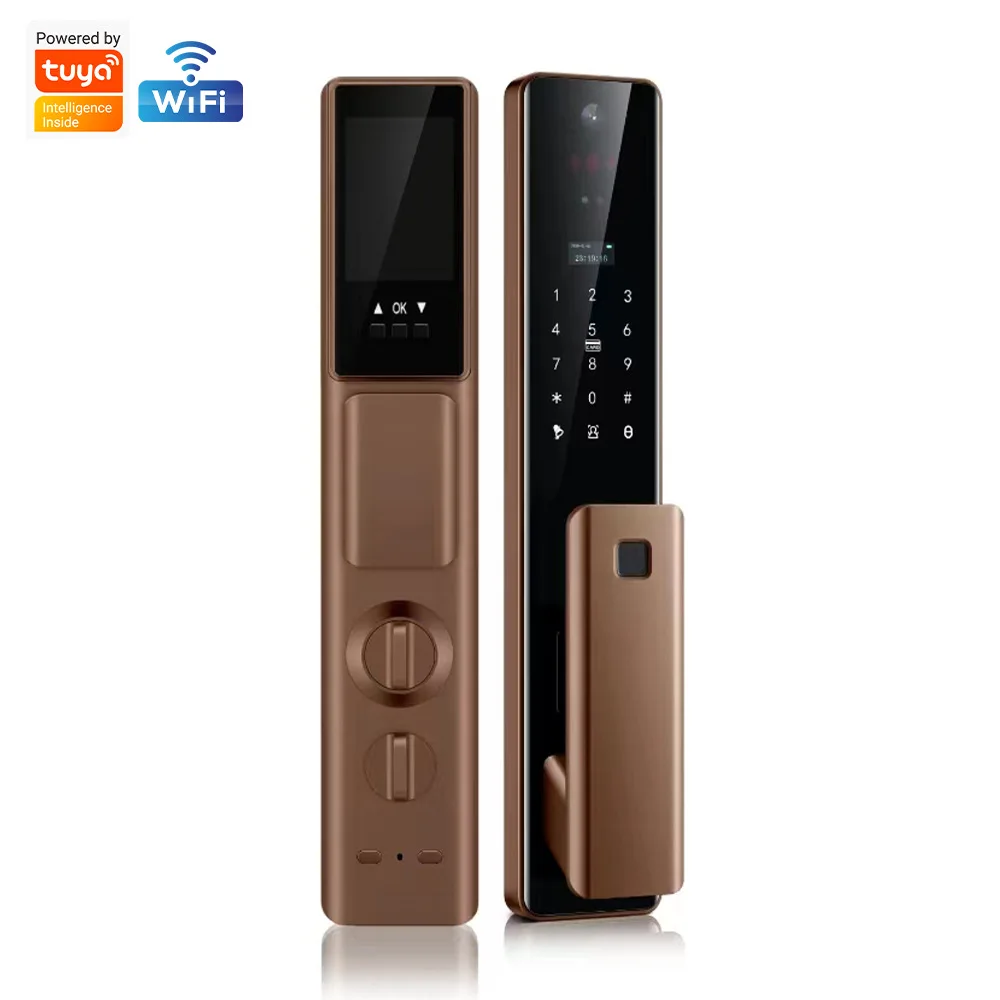 指紋パスワード電子WIFIリモート全自動3D顔認識ビジュアルキャットアイドア