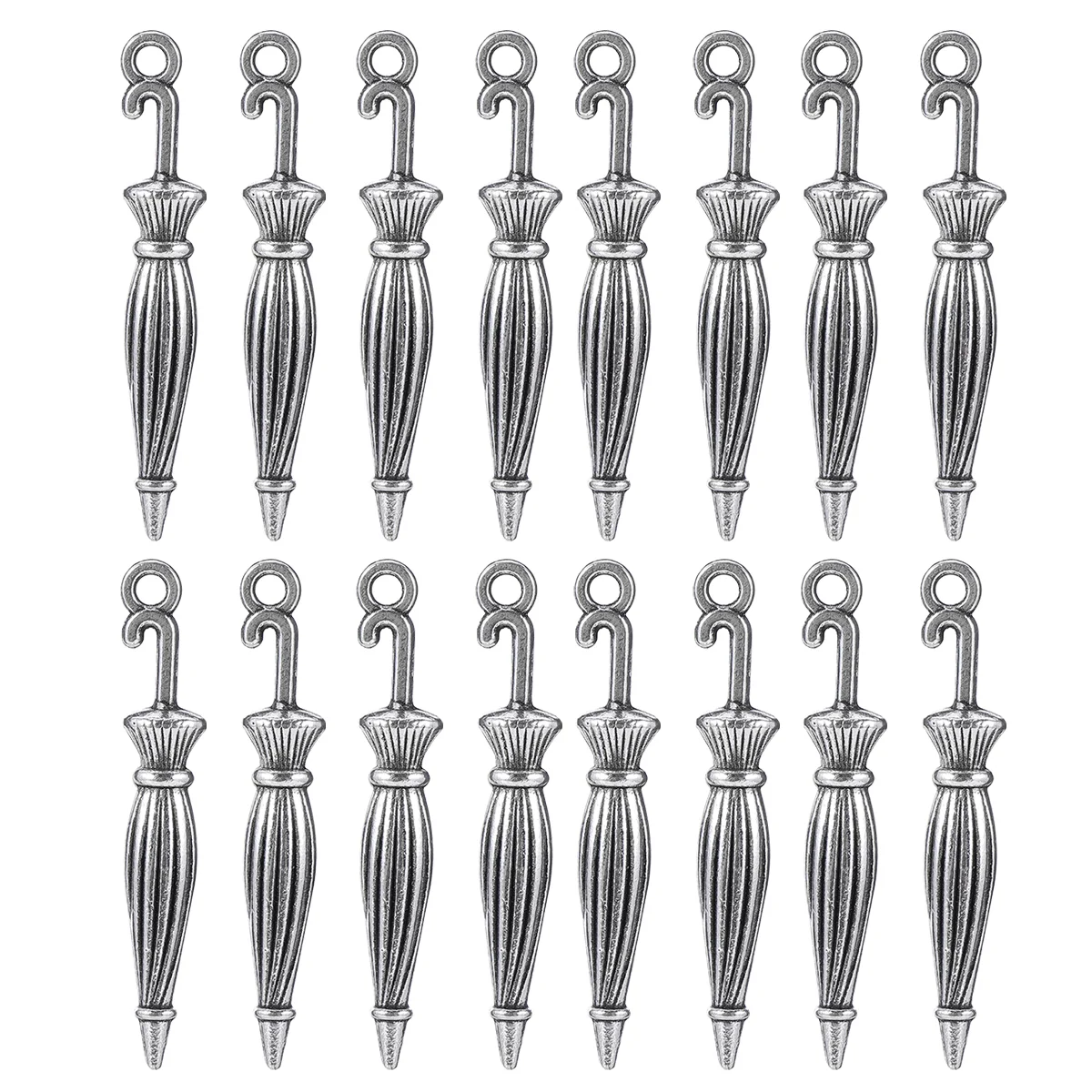 50 Pcs Umbrella Pendant Charm Jewelry Vintage Zinc Alloy Making Pendants Necklace