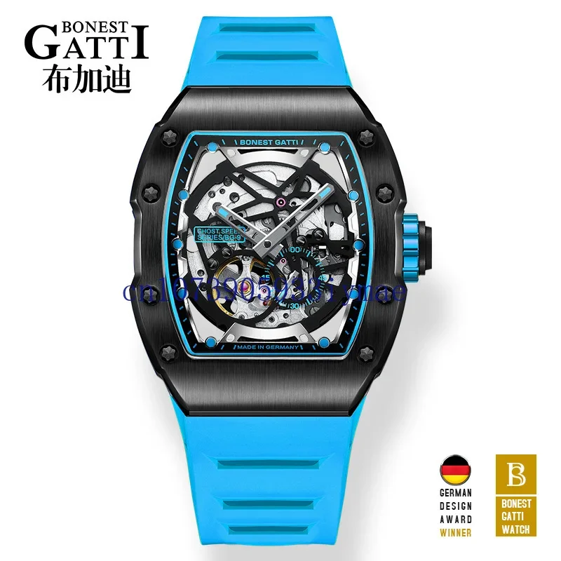 BONEST GATTI Ghost speed series Craft Design Speed Dial Waterproof Men\'s Fully Automatic Mechanical Watch