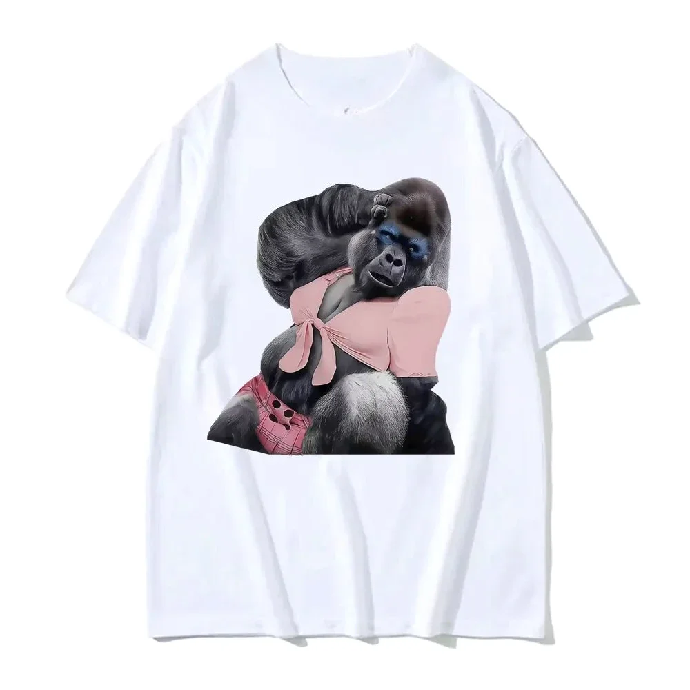 For Her Humor Funny Gorilla Meme Graphic T-shirt Women Fashion Trending Top Short Sleeves Hot Sale Clearance Women's Clothes