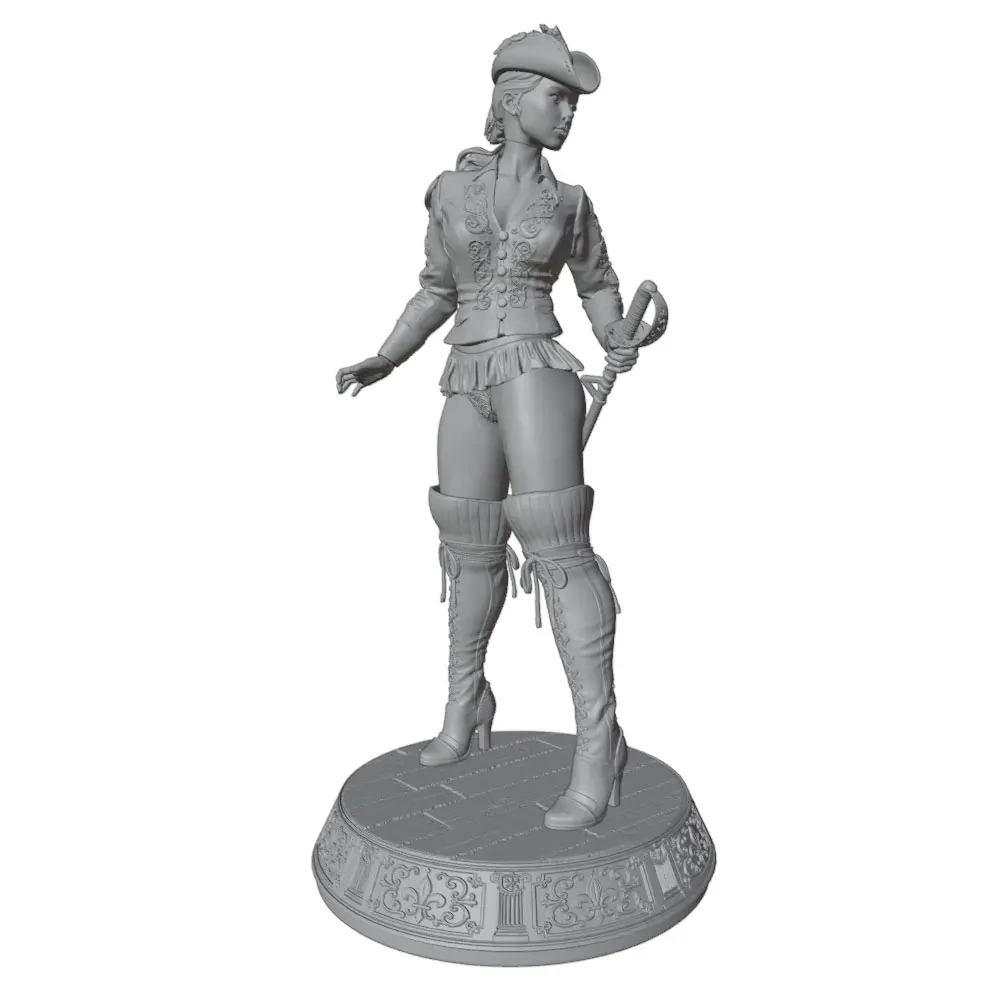 1/24 75mm Sexy Girl Resin Model Kits GK Miniature 3D Printed Gray Model Figurine DIY Doll Model Unassembled And Unpainted