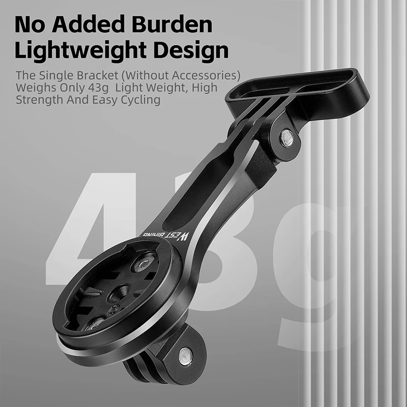 Západ BIKING jízdní kolo držák lehký lampa držák aluminium slitina prodloužení držák pro bicykl počítač wahoo bryton Garmin držák