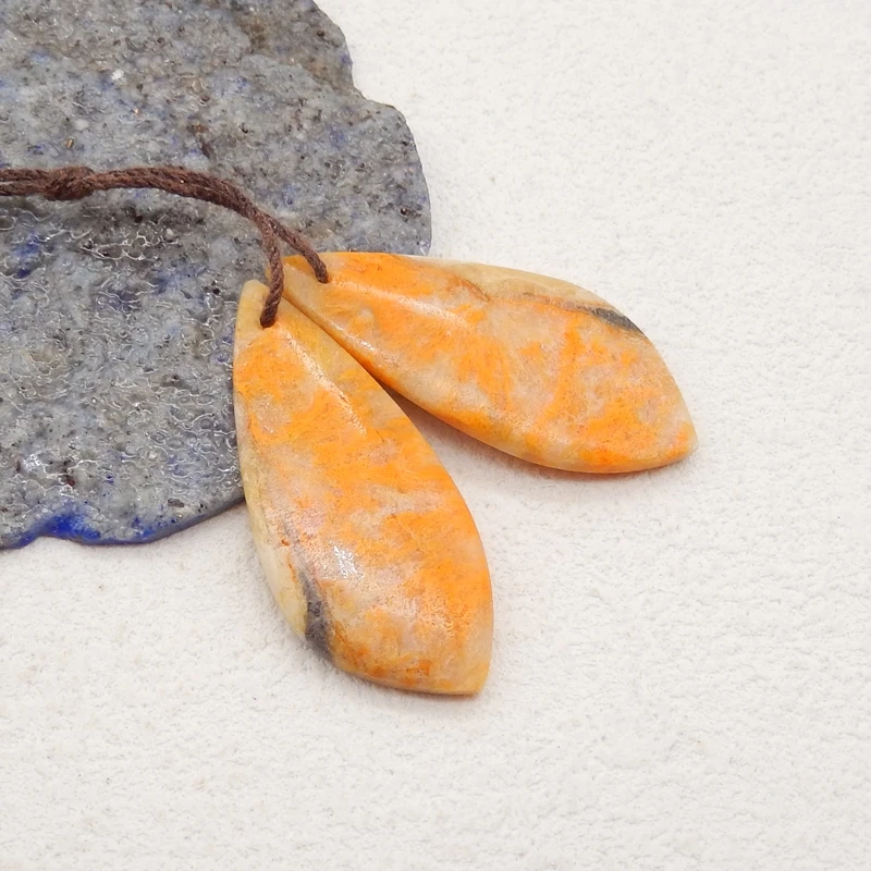 Natural Stone Bumble Bee Stone Earring Bead Handmade Fashion Jewelry Women Earrings Accessories 35x15x4mm 7.2g